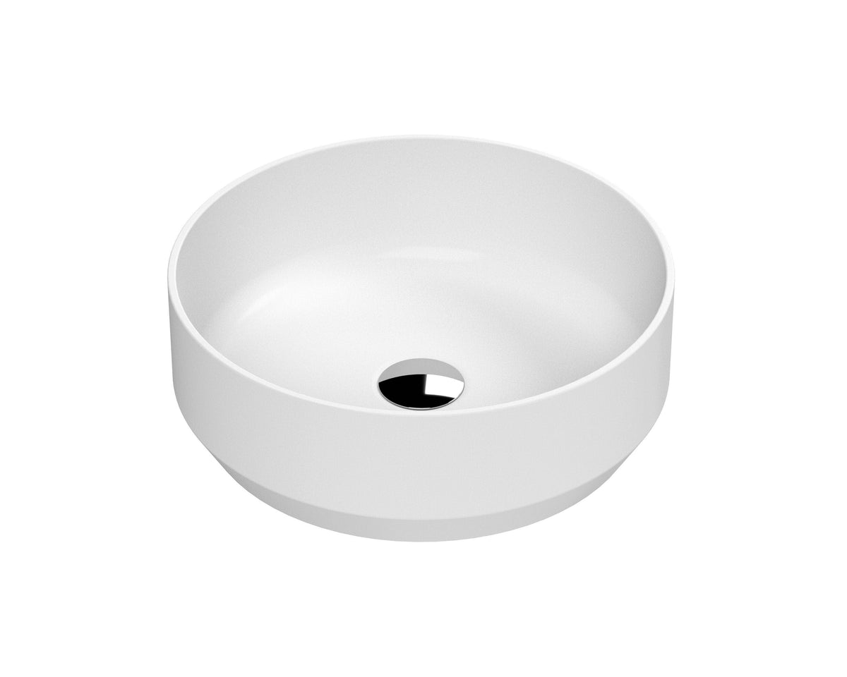 Nuie Salana 350mm Ceramic Round Vessel – Matt White, photo 2