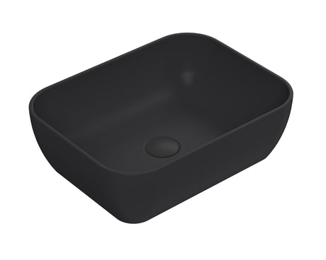 Nuie 455mm Ceramic Square Vessel Basin – Matt Black, photo 2