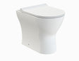 Nuie Freya Round Back to Wall Toilet Pan With Seat – White, photo 2