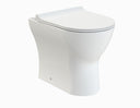 Nuie Freya Round Back to Wall Toilet Pan With Seat – White, photo 2
