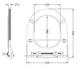 Nuie Round Soft Close Toilet Seat With Top Fix Hinge (Compatible Freya) – White, photo 2