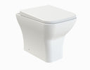Nuie Ava Round Back to Wall Toilet Pan With Seat – White, photo 2