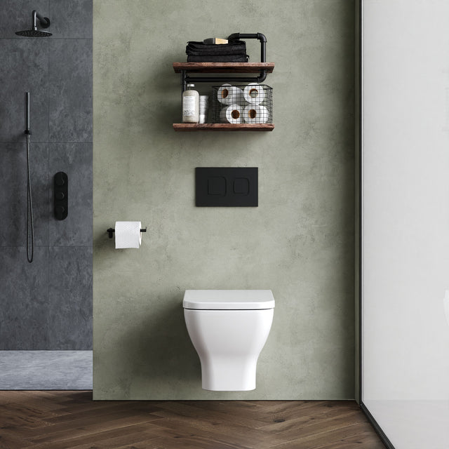 Nuie Ava Wall Hung Pan With Soft Close Seat – White