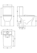 Nuie Ava Close Coupled Toilet – White, photo 3