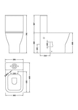 Nuie Ava Rimless Close Coupled Toilet With Soft Close Seat – White, photo 3