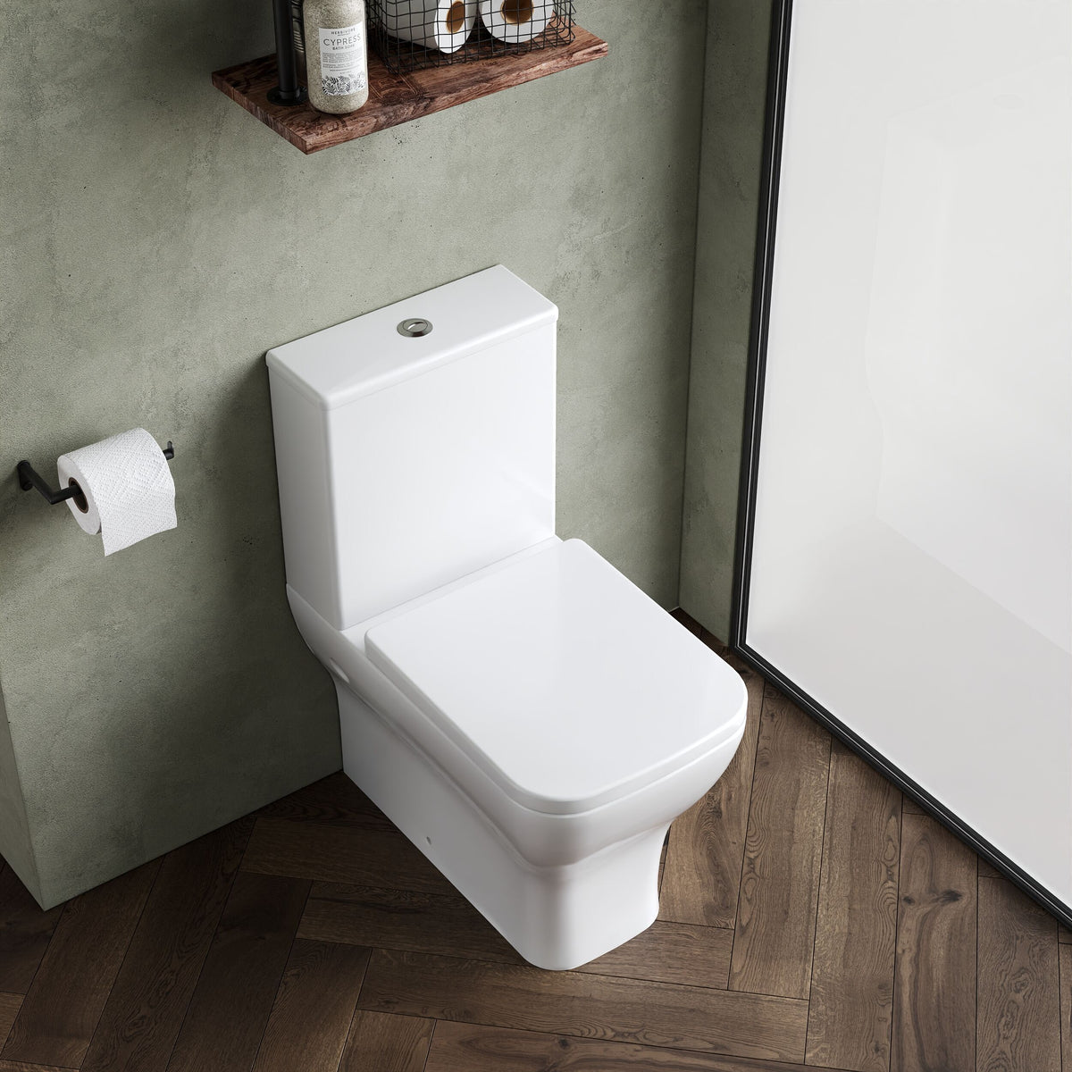 Nuie Ava Rimless Close Coupled Toilet With Soft Close Seat – White, photo 4