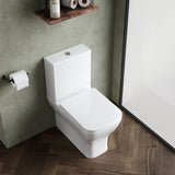 Nuie Ava Rimless Close Coupled Toilet With Soft Close Seat – White, photo 4