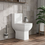 Nuie Ava Rimless Comfort Height Close Coupled Toilet – White, photo 4