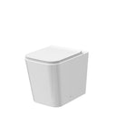 Nuie Orlen Back to Wall Square Rimless Toilet Pan With Soft Close Seat – White, photo 2
