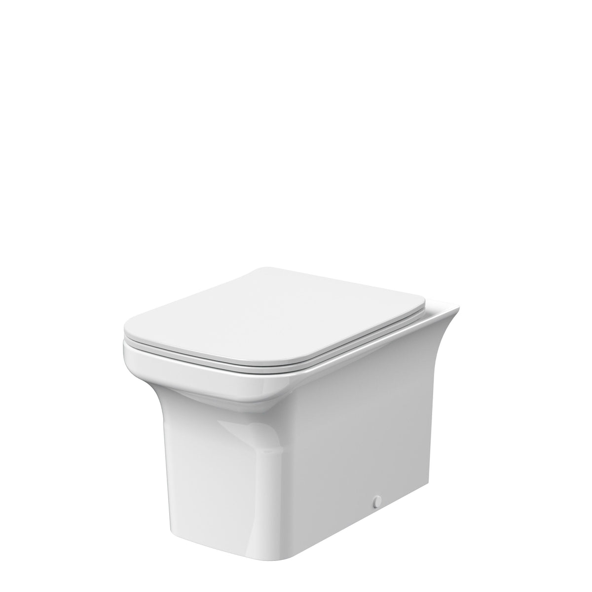 Nuie Ava Square Back to Wall Pan With Soft Close Seat – White, photo 2