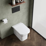 Nuie Ava Square Back to Wall Pan With Soft Close Seat – White, photo 4