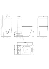 Nuie Orlen Close Coupled Toilet – White, photo 3