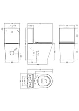 Nuie Fenton Close Coupled Toilet – White, photo 3