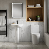 Nuie Fenton Rimless Close Coupled Toilet – White