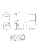 Nuie Freya Close Coupled Toilet – White, photo 3