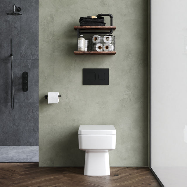 Nuie Bliss Square Back to Wall Toilet Pan – White