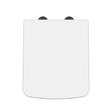 Nuie Square Soft Close Toilet Seat With Top Fix Hinge – Gloss White