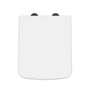 Nuie Square Soft Close Toilet Seat With Top Fix Hinge – Gloss White