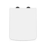 Nuie Square Soft Close Toilet Seat With Top Fix Hinge – Gloss White