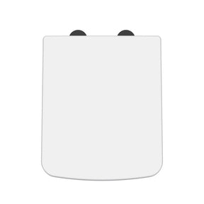 Nuie Square Soft Close Toilet Seat With Top Fix Hinge – Gloss White