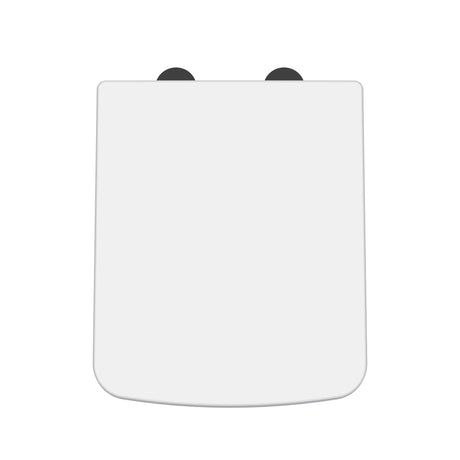 Nuie Square Soft Close Toilet Seat With Top Fix Hinge – Gloss White