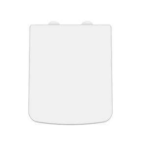 Nuie Square Soft Close Toilet Seat With Top Fix Hinge – Gloss White
