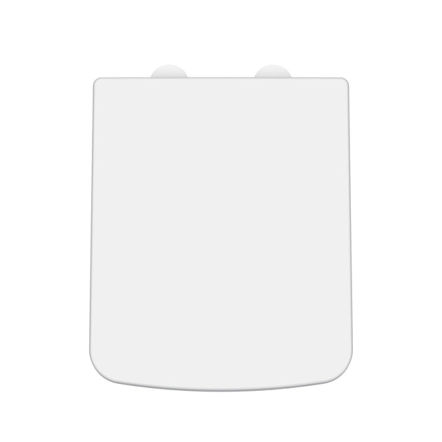 Nuie Square Soft Close Toilet Seat With Top Fix Hinge – Gloss White