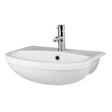 500mm Hudson Reed Harmony 1 Tap Hole Ceramic Semi-Recessed Basin – White