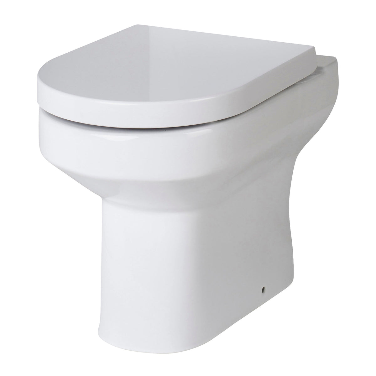 Nuie Harmony Round Back to Wall Toilet Pan – White, photo 2