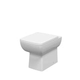 Nuie Cleo Square Rimless Back to Wall Toilet Pan – White