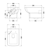 Nuie Cleo Rimless Wall Hung Pan – White, photo 3