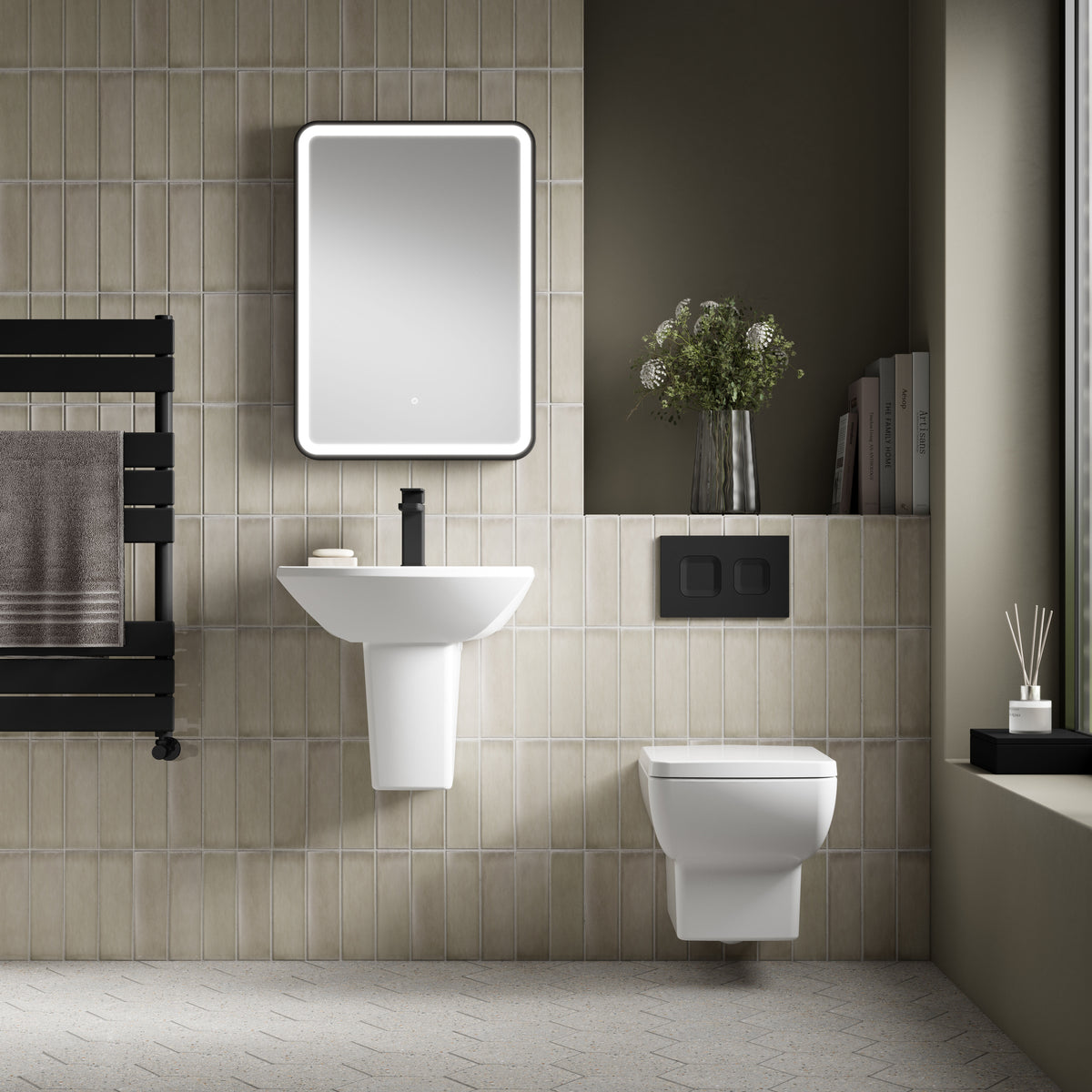 Nuie Cleo Rimless Wall Hung Pan – White