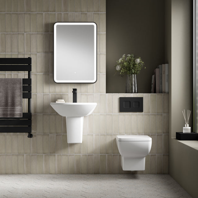 Nuie Cleo Rimless Wall Hung Pan – White