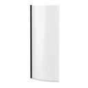 Nuie P Shape Hinged Bath Screen – Matt Black, photo 2