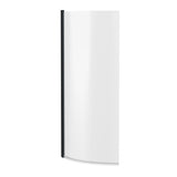 Nuie P Shape Hinged Bath Screen – Matt Black, photo 2