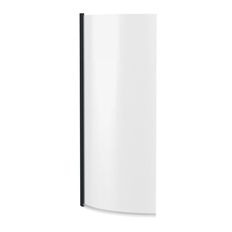 Nuie P Shape Hinged Bath Screen – Matt Black, photo 2