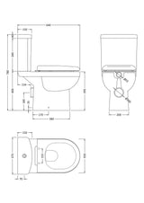 Nuie Ivo Rimless Close Coupled Toilet – White, photo 3