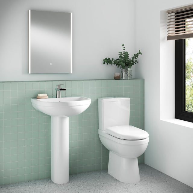 Nuie Ivo Comfort Height Pan & Cistern – White