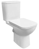 Nuie Ivo Square Rimless Pan, Cistern & Seat – White