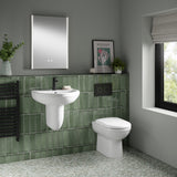 Nuie Ivo Round Back to Wall Toilet Pan – White