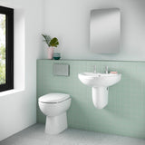 Nuie Ivo Round Comfort Height Back to Wall Toilet Pan – White