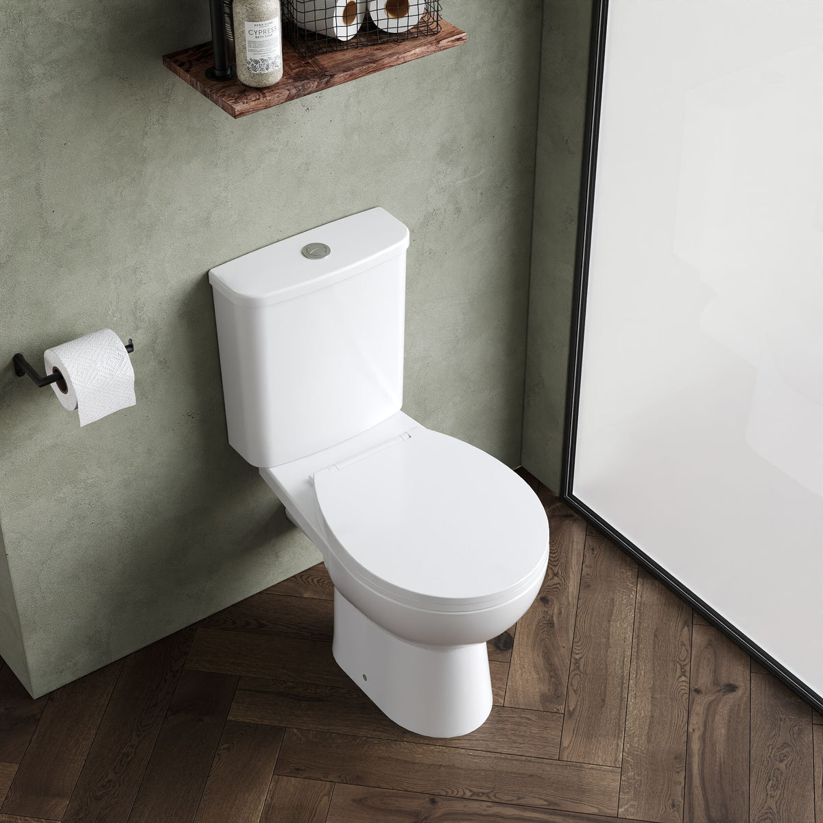 Nuie Fay Rimless Close Coupled Toilet – White, photo 4