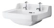 560mm Old London Richmond 2 Tap Hole Ceramic Basin – White, photo 2