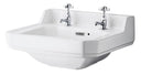 560mm Old London Richmond 2 Tap Hole Ceramic Basin – White, photo 2