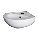 Nuie Melbourne 450mm 1 Tap Hole Wall Hung Ceramic Corner Basin – White