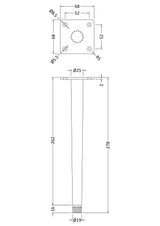 Nuie Matt Wall Hung Vanity Decorative Legset – Black, photo 3