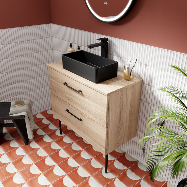 Nuie Matt Wall Hung Vanity Decorative Legset – Black