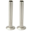 Kartell K-VIT 15mm radiator pipes and rosettes in brushed nickel – pair