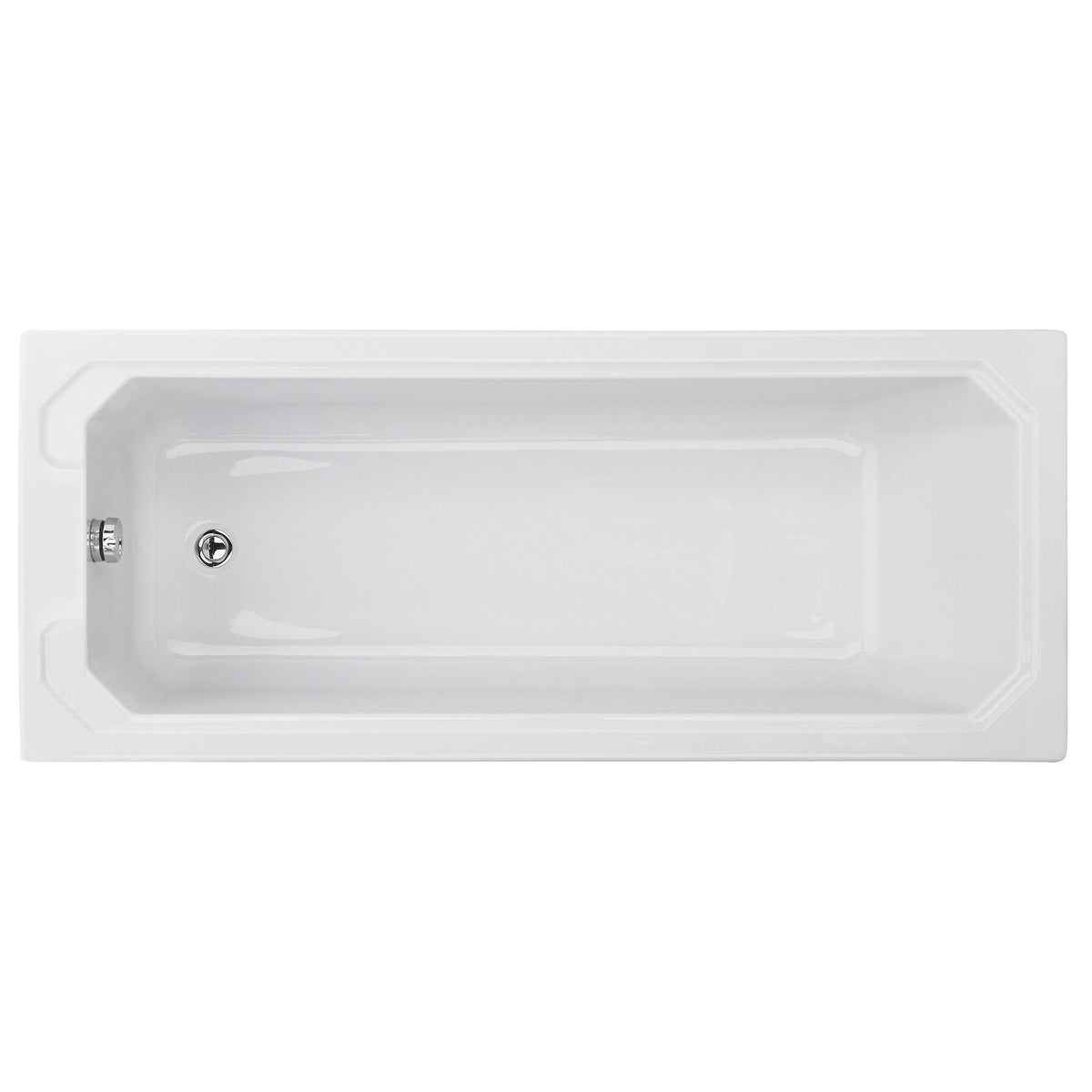 1700 x 700mm Hudson Reed Ascott Single Ended Straight Bath – White, photo 2