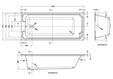 Old London Ascott Single Ended Straight Bath – 1700 x 750mm & 1800 x 800mm, photo 3